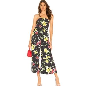 Floral Tropical Strapless Jumpsuit